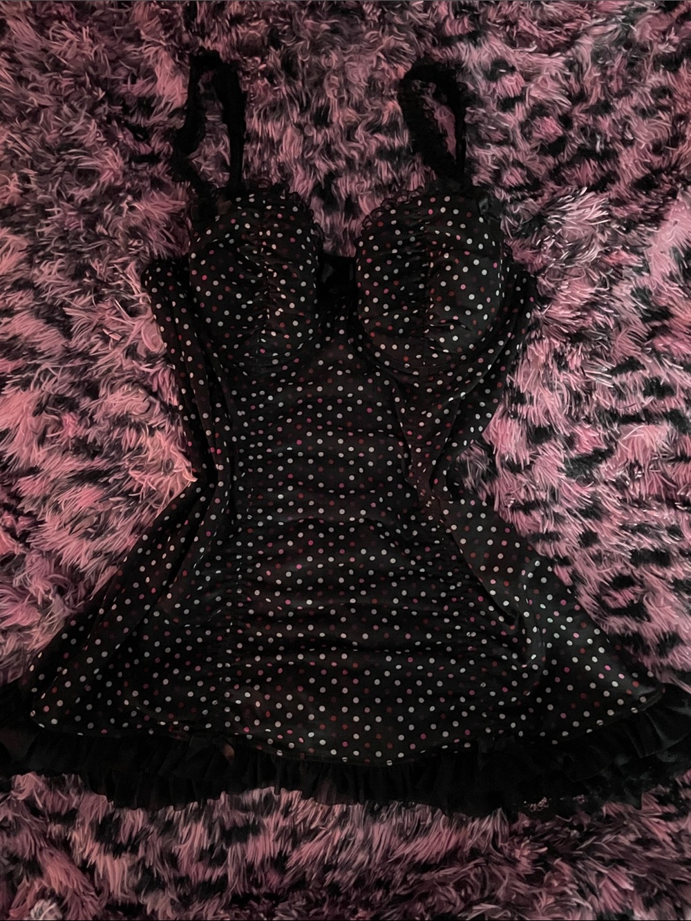 polka dot lingerie dress sheer